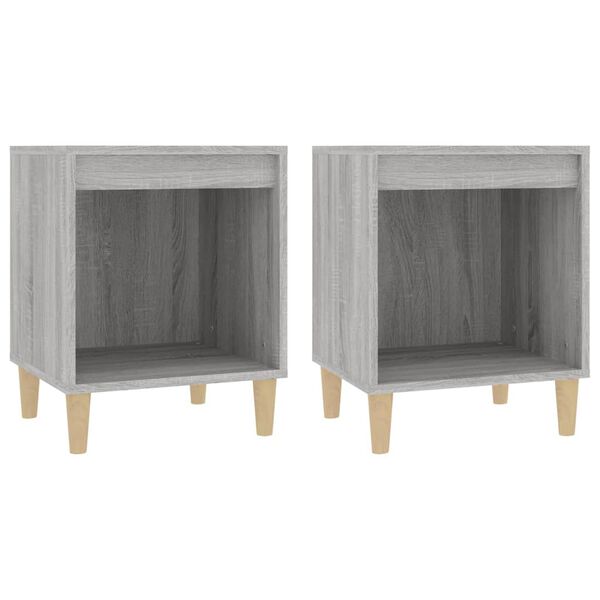 vidaXL Tables de chevet 2 pcs Sonoma gris 40x35x50 cm