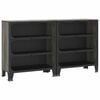 vidaXL Armoires de rangement 2 pcs Gris 72x36x82 cm M&eacute;tal et MDF