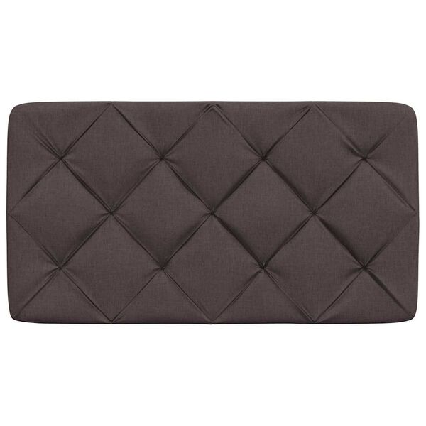 vidaXL Coussin de t&ecirc;te de lit marron fonc&eacute; 90 cm tissu