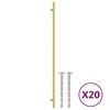 vidaXL Poign&eacute;es d'armoire 20 pcs dor&eacute; 480 mm acier inoxydable