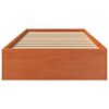 vidaXL Cadre de lit sans matelas cire marron 75x190 cm bois pin massif