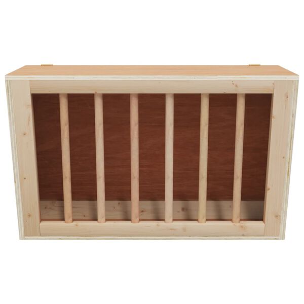 vidaXL Mangeoire &agrave; foin pour lapins 37x18,5x23 cm bois massif sapin
