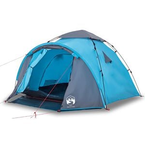 vidaXL Tente de camping &agrave; d&ocirc;me 3 personnes bleu lib&eacute;ration rapide
