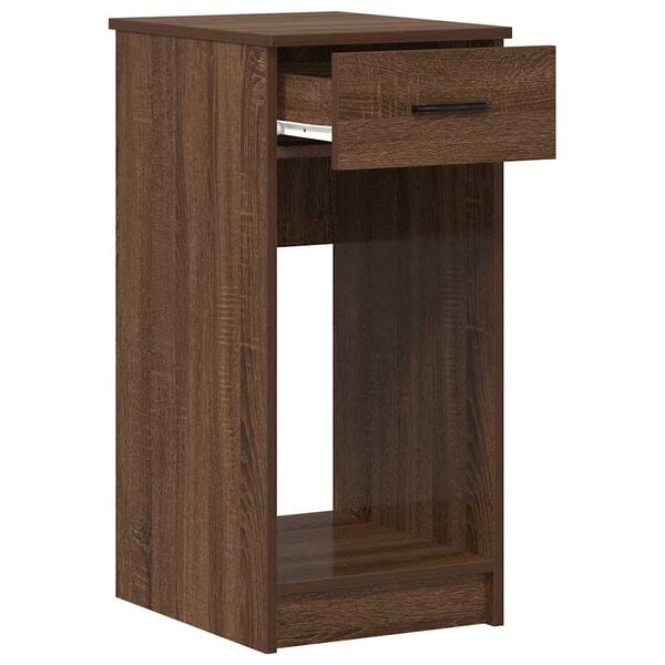 vidaXL Support de tour d'ordinateur et tiroir ch&ecirc;ne marron 35x45x77 cm