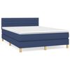 vidaXL Sommier &agrave; lattes de lit avec matelas Bleu 140x190 cm Tissu