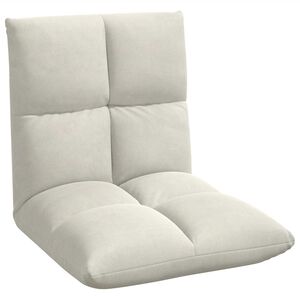 vidaXL Fauteuil de sol ajustable Cr&egrave;me Velours