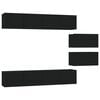 vidaXL Ensemble de meubles TV 6 pcs Noir Bois d'ing&eacute;nierie