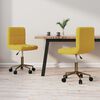 vidaXL Chaises pivotantes &agrave; manger lot de 2 jaune moutarde velours