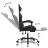 vidaXL Chaise de jeu pivotante avec repose-pied Noir Similicuir