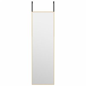 vidaXL Miroir de porte Doré 30x100 cm Verre et aluminium