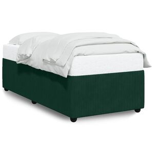 vidaXL Cadre de lit sans matelas vert fonc&eacute; 80x200 cm velours