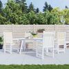 vidaXL Coussins de chaise de jardin &agrave; dossier bas lot de 4 cr&egrave;me
