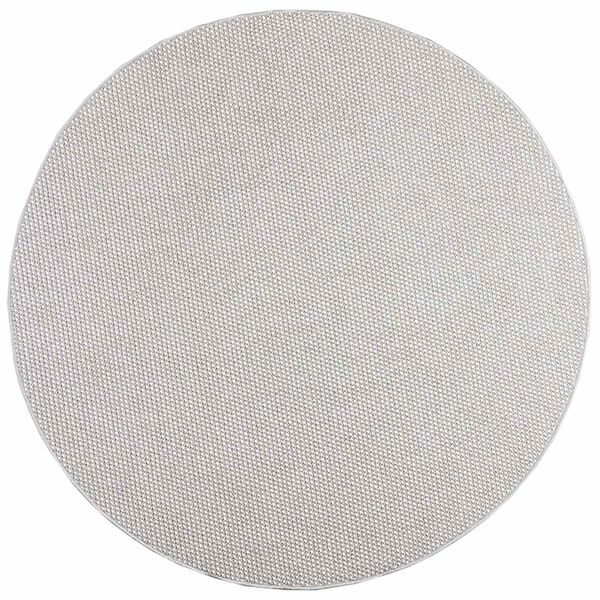 vidaXL Tapis de surface Rond LUGO Cr&egrave;me et gris &Oslash; 120 CM Polyester