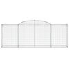 vidaXL Paniers à gabions arqués 2 pcs 300x50x100/120 cm fer galvanisé