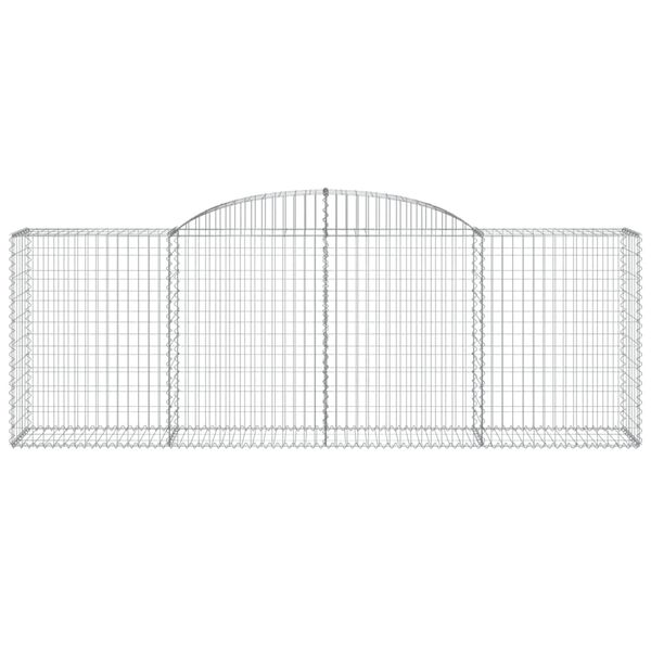 vidaXL Paniers à gabions arqués 2 pcs 300x50x100/120 cm fer galvanisé