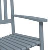 vidaXL Chaises &agrave; bascule lot de 2 table pliable gris massif peuplier