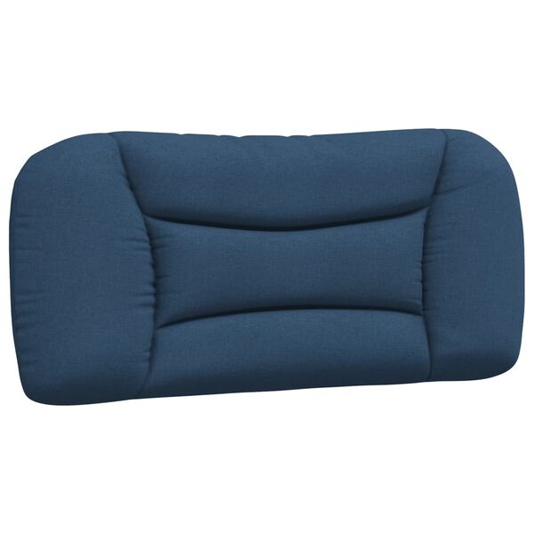 vidaXL Coussin de t&ecirc;te de lit Hvar bleu 80 cm tissu