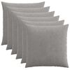 vidaXL Housse de coussin 6 pcs HEERLEN Gris clair 80 x 80 cm