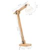 vidaXL Lampadaire Blanc Bois de manguier massif E27