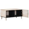 vidaXL Table basse Blanc 80 x 50 x 40 cm Bois de mangue massif