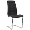 vidaXL Chaises &agrave; manger cantilever lot de 2 noir tissu