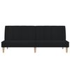 vidaXL Canap&eacute;-lit &agrave; 2 places noir tissu