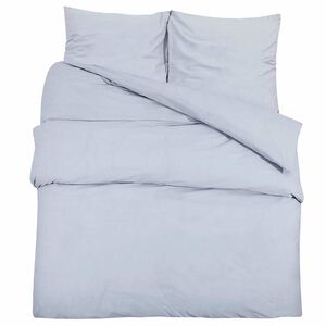 vidaXL Ensemble de housse de couette Gris 140x200 cm Coton