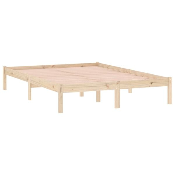 vidaXL Cadre de lit sans matelas 137x190 cm bois massif de pin
