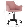 vidaXL Chaises pivotantes &agrave; manger lot de 6 Rose Velours