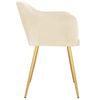 vidaXL Chaises &agrave; manger lot de 6 cr&egrave;me velours