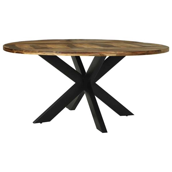 vidaXL Table de salle &agrave; manger 160 x 160 x 76 cm Bois d'acacia massif