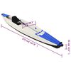 vidaXL Kayak gonflable bleu 375x72x31 cm polyester