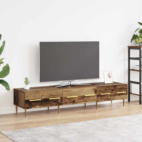 vidaXL Meuble TV Bois Ancien 150 x 36 x 30 cm Bois d'ing&eacute;nierie