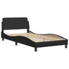 vidaXL Cadre de lit Viana sans matelas noir 100x203 cm similicuir