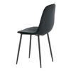 Venture Home Chaises &agrave; manger lot de 2 Polar velours points noir