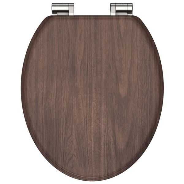 SCH&Uuml;TTE Si&egrave;ge de toilette avec fermeture en douceur DARK WOOD MDF