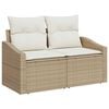 vidaXL Ensemble de canapé de jardin 8 pcs Beige Poly rotin