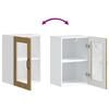 vidaXL Armoire murale de cuisine porte en verre Porto ch&ecirc;ne artisanal