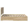 vidaXL Cadre de lit Ch&ecirc;ne Sonoma 150 x 200 cm Bois d'ing&eacute;nierie