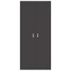 vidaXL Armoire de rangement 2 pcs Noir 90 x 40 x 200 cm Acier
