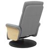 vidaXL Fauteuil inclinable de massage et repose-pieds gris clair tissu