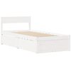 vidaXL Cadre de lit sans matelas blanc 90x190 cm bois de pin massif