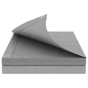 vidaXL B&acirc;che avec &oelig;illets Gris clair 4 x 4 m PE