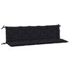 vidaXL Coussins de banc de jardin lot de 2 motif &agrave; carreaux noir