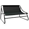 vidaXL Mobilier de jardin Noir 110 x 81 x 71 cm Acier enduit de poudre