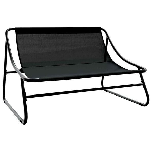 vidaXL Mobilier de jardin Noir 110 x 81 x 71 cm Acier enduit de poudre