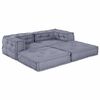 vidaXL Canap&eacute; modulaire 2 pcs Gris 140 x 70 x 56 cm tissu