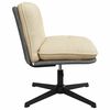 vidaXL Chaise pivotante de bureau Cr&egrave;me Tissu