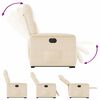vidaXL Fauteuil inclinable &eacute;lectrique beige tissu microfibre