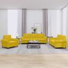 vidaXL Ensemble de canap&eacute;s 3 pcs avec coussins Jaune Velours